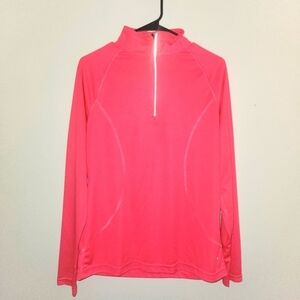 Danskin Now hot pink long sleeve semi fitted shirt size XL